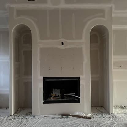 Fireplace wall · drywall